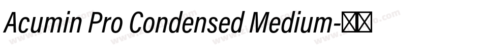 Acumin Pro Condensed Medium字体转换